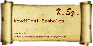 Kovácsi Szabolcs névjegykártya