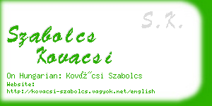 szabolcs kovacsi business card